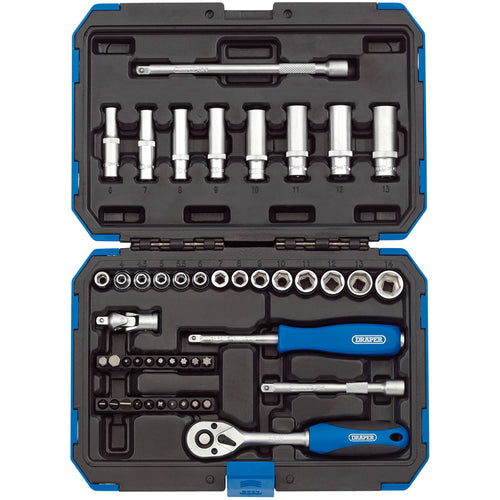 Draper Tools 1/4 Sq. Dr. Metric Socket Set (47 Piece) DRA16355