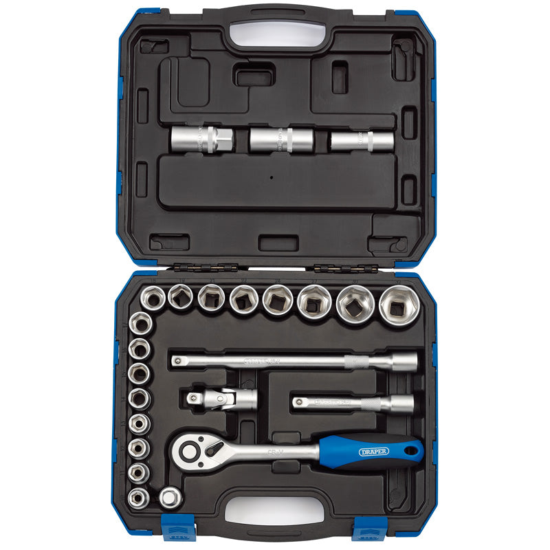 Draper Tools 1/2 Sq. Dr. Metric Socket Set (24 Piece) DRA16362