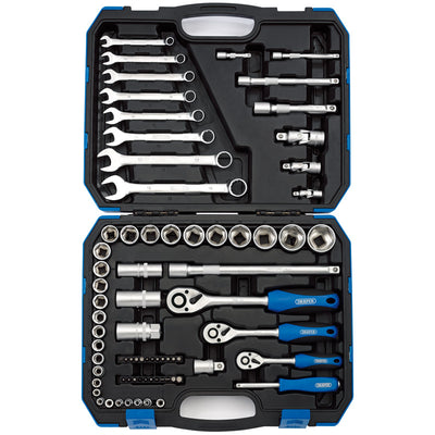 Draper Tools 1/4, 3/8 and 1/2 Sq. Dr. Metric Tool Kit (75 piece) DRA16364