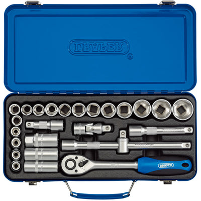 Draper Tools 1/2 Sq. Dr. Metric Socket Set (26 Piece) DRA16368