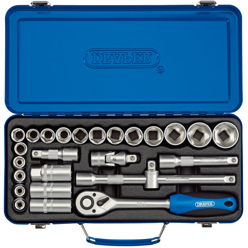 Draper Tools 1/2 Sq. Dr. Metric Socket Set (26 Piece) DRA16368