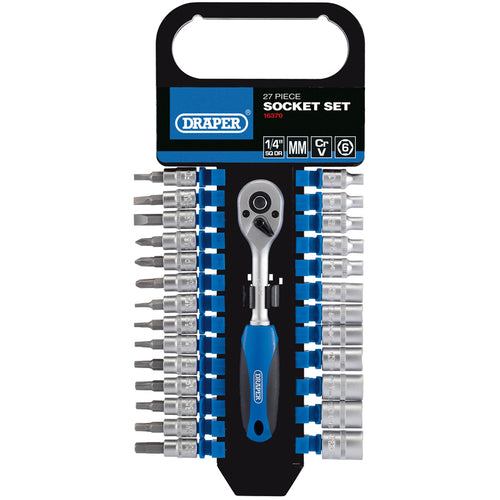 Draper Tools 1/4 Sq. Dr. Metric Socket Set (27 Piece) DRA16370