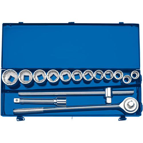 Draper Tools 3/4 Sq. Dr. Metric Socket Set in Metal Case (15 piece) DRA16440