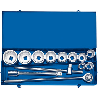 Draper Tools 1 Sq. Dr. Metric Socket Set in Metal case (13 Piece) DRA16441