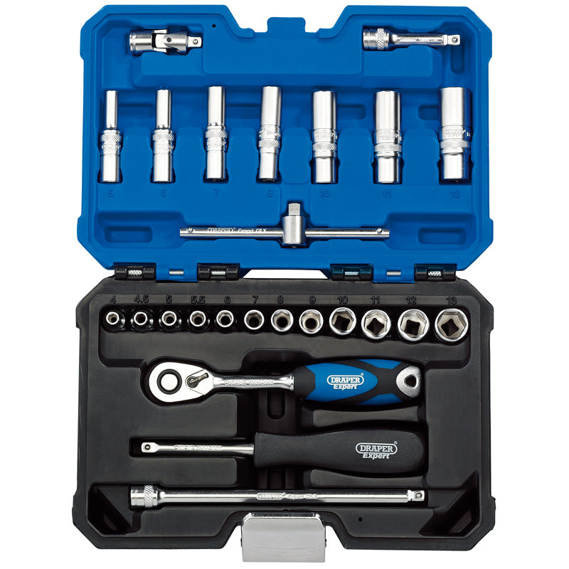 Draper Tools 1/4 Sq. Dr. Metric Socket Set (25 Piece) DRA16443