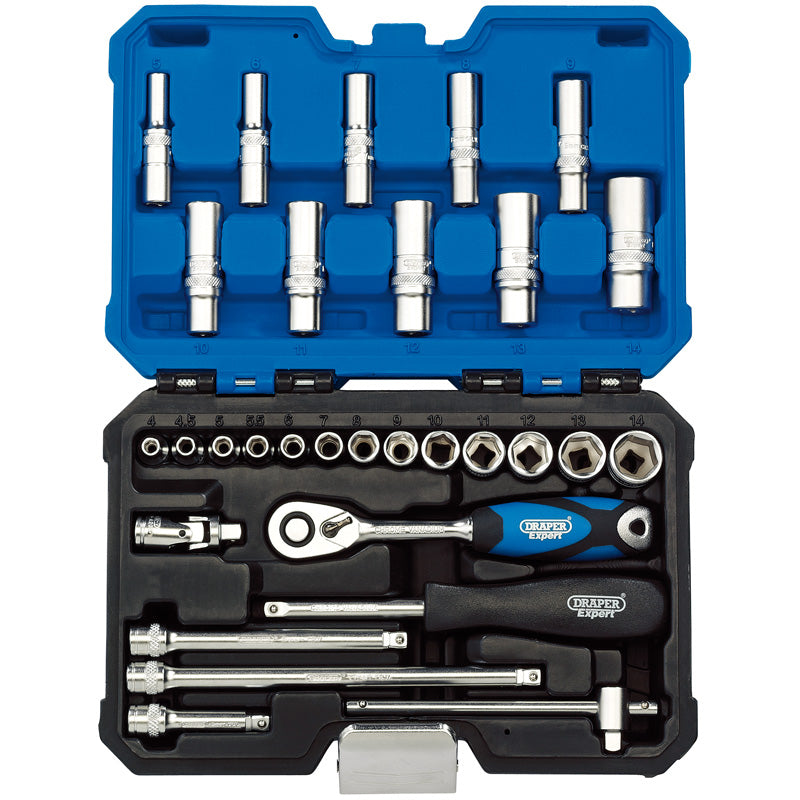 Draper Tools 1/4 Sq. Dr. Metric Socket Set (30 Piece) DRA16444