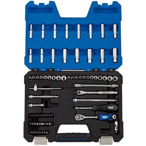 Draper Tools 1/4 Sq. Dr. MM/AF Combined Socket Set (75 Piece) DRA16448