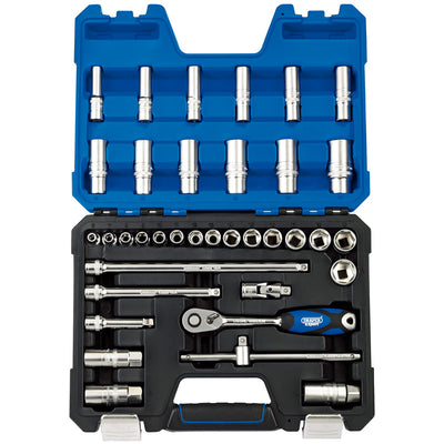 Draper Tools 3/8 Sq. Dr. Metric Socket Set (36 Piece) DRA16449