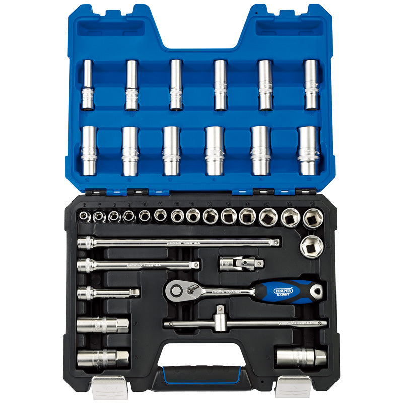 Draper Tools 3/8 Sq. Dr. Metric Socket Set (36 Piece) DRA16449