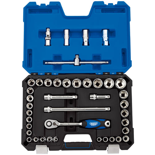 Draper Tools 1/2 Sq. Dr. Combined MM/AF Socket Set (41 Piece) DRA16453