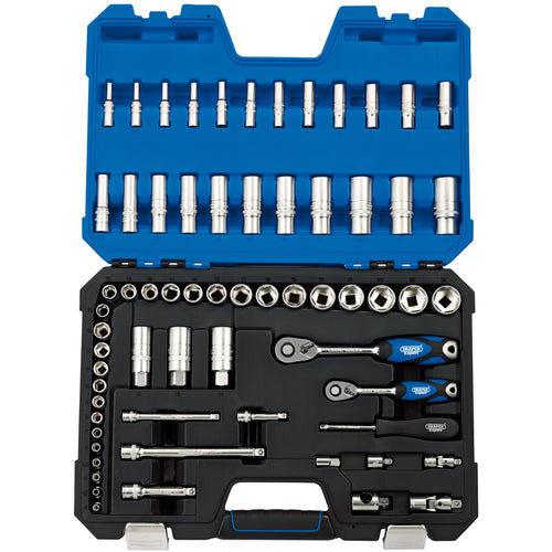 Draper Tools 1/4 and 3/8 Sq. Dr. Metric Socket Set (65 piece) DRA16457