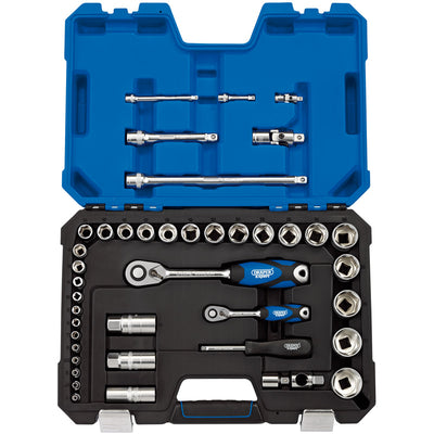 Draper Tools 1/4 and 1/2 Sq. Dr. Metric Socket Set (42 piece) DRA16458