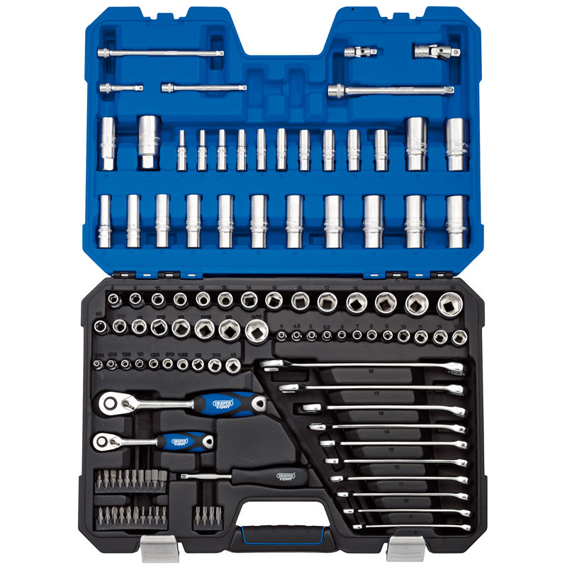 Draper Tools 1/4 and 3/8 Sq. Dr. Combined MM/AF Tool Kit (114 piece) DRA16459