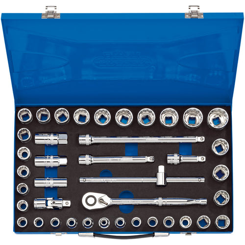 Draper Tools 1/2 Sq. Dr. Combined MM/AF Socket Set (40 Piece) DRA16478