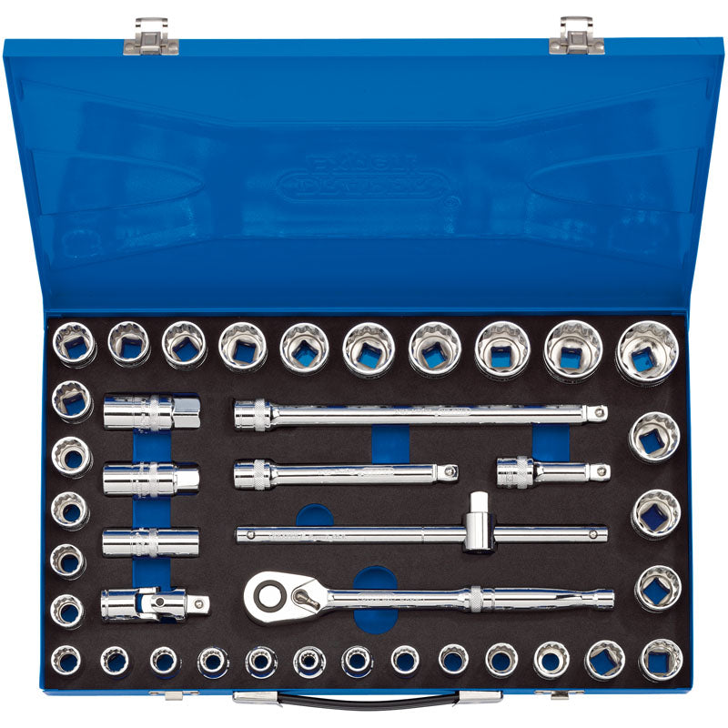 Draper Tools 1/2 Sq. Dr. Combined MM/AF Socket Set (40 Piece) DRA16478