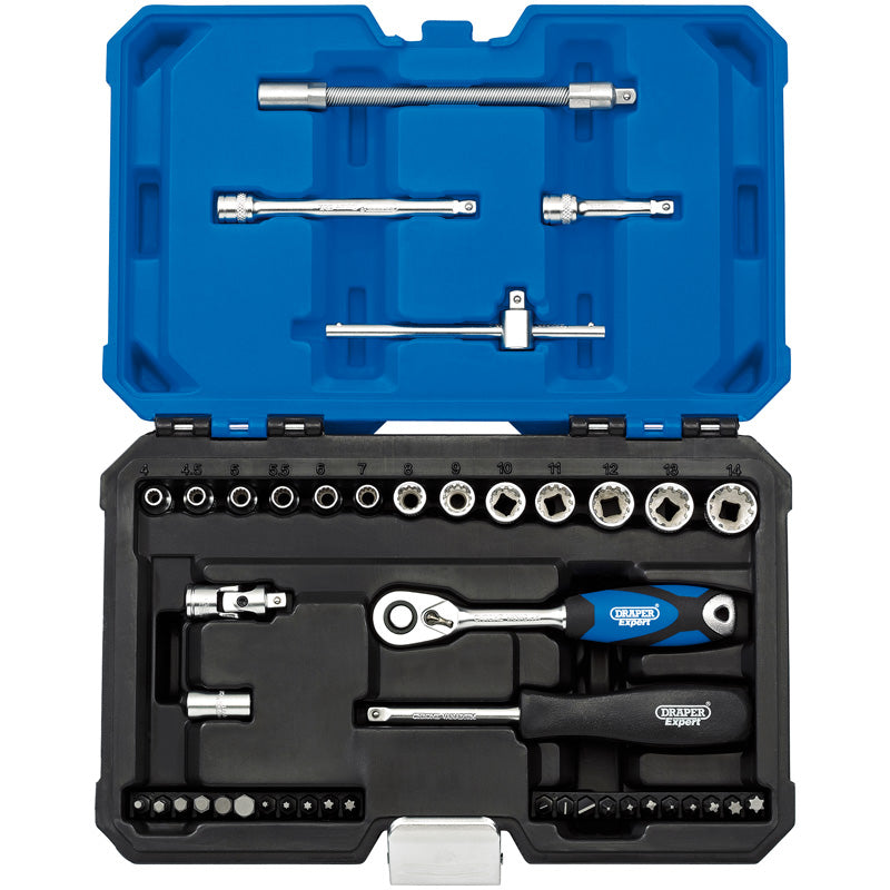 Draper Tools 1/4 Sq. Dr. Metric Draper Expert Multi-Drive® Socket Set (43 piece) DRA16479