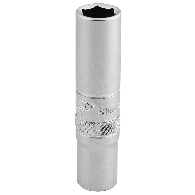 Draper Tools 1/4 Square Drive 6 Point Deep Socket (8mm) DRA16528