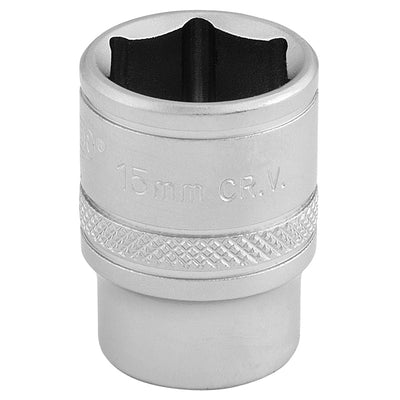 Draper Tools 3/8 Square Drive 6 Point Metric Socket (15mm) DRA16541