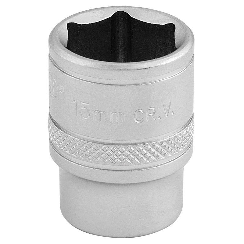 Draper Tools 3/8 Square Drive 6 Point Metric Socket (15mm) DRA16541