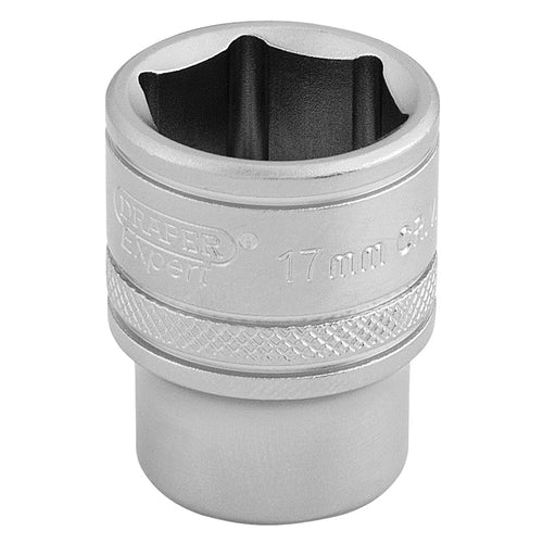 Draper Tools 3/8 Square Drive 6 Point Metric Socket (17mm) DRA16543