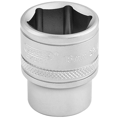 Draper Tools 3/8 Square Drive 6 Point Metric Socket (18mm) DRA16544