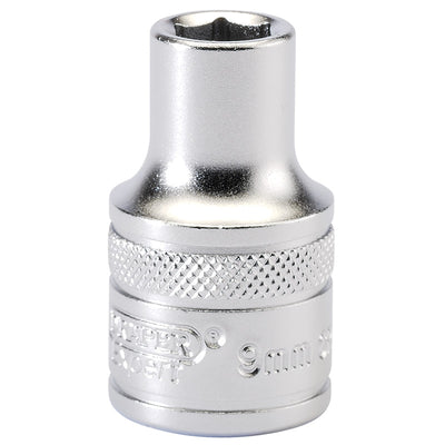 Draper Tools 1/2 Square Drive 6 Point Metric Socket (9mm) DRA16597
