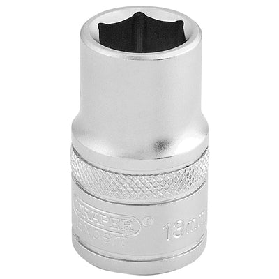 Draper Tools 1/2 Square Drive 6 Point Metric Socket (13mm) DRA16602