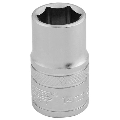 Draper Tools 1/2 Square Drive 6 Point Metric Socket (14mm) DRA16604
