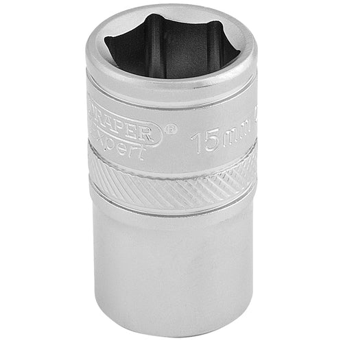 Draper Tools 1/2 Square Drive 6 Point Metric Socket (15mm) DRA16605