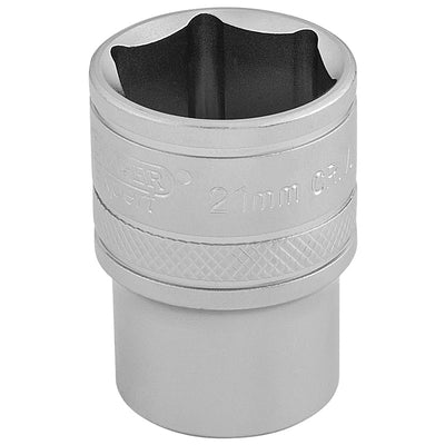 Draper Tools 1/2 Square Drive 6 Point Metric Socket (21mm) DRA16612
