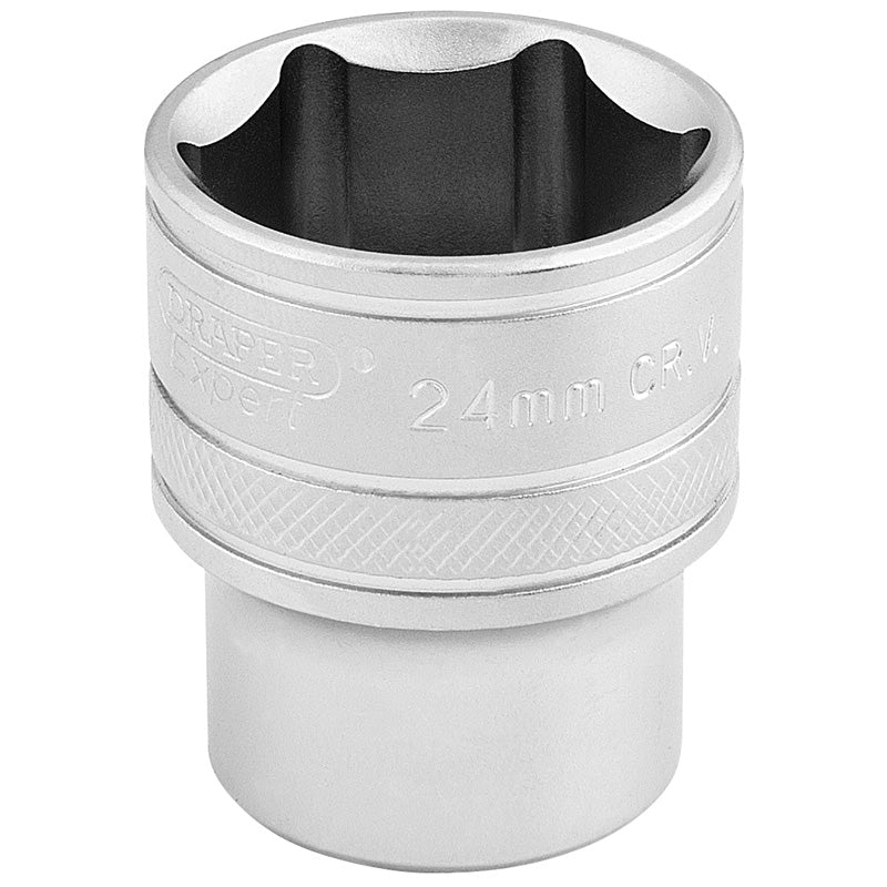 Draper Tools 1/2 Square Drive 6 Point Metric Socket (24mm) DRA16615