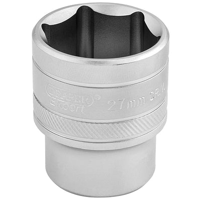 Draper Tools 1/2 Square Drive 6 Point Metric Socket (27mm) DRA16618