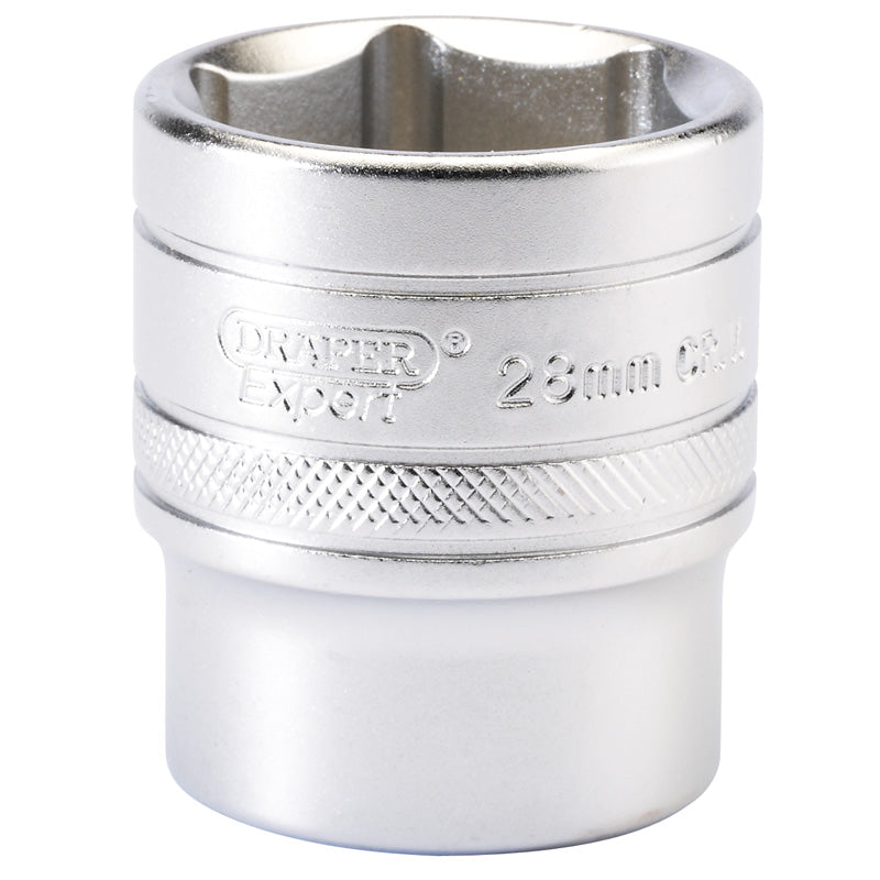 Draper Tools 1/2 Square Drive 6 Point Metric Socket (28mm) DRA16619
