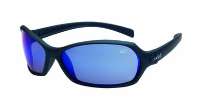 BOLLE Safety Glasses-Black/Blue Flash Lens-1662204