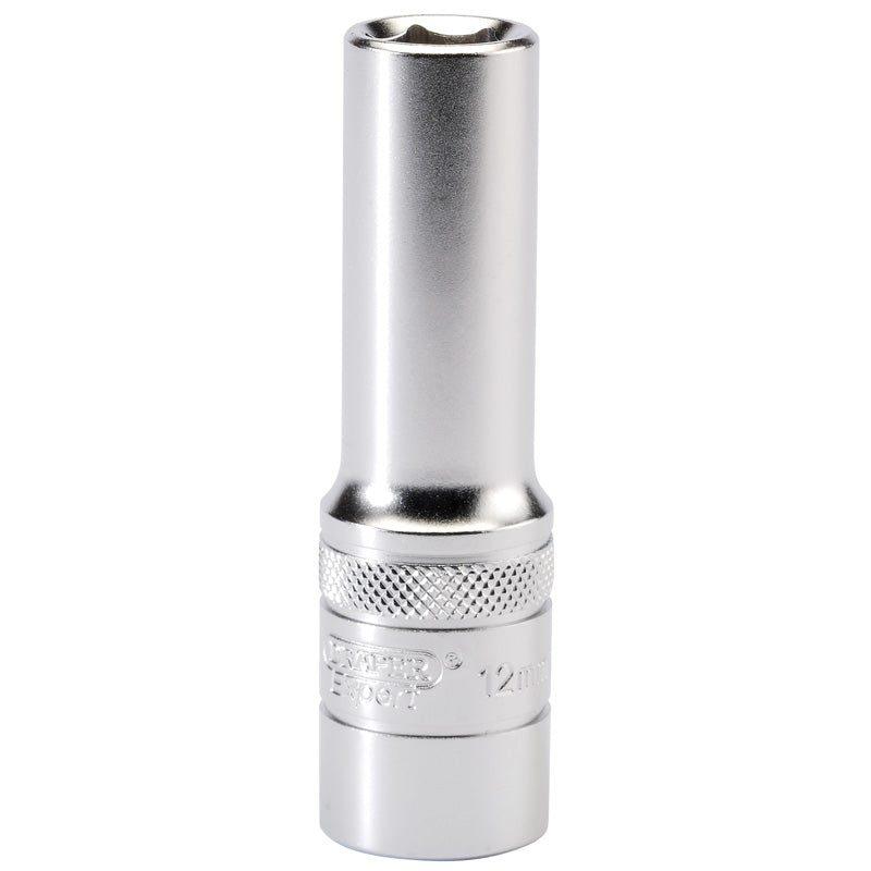 Draper Tools 1/2 Square Drive 6 Point Metric Deep Socket (12mm) DRA16643
