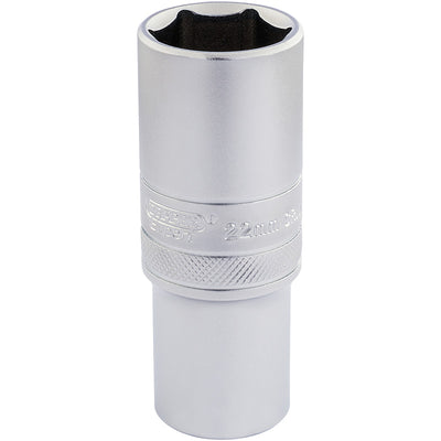 Draper Tools 1/2 Square Drive 6 Point Metric Deep Socket (22mm) DRA16654