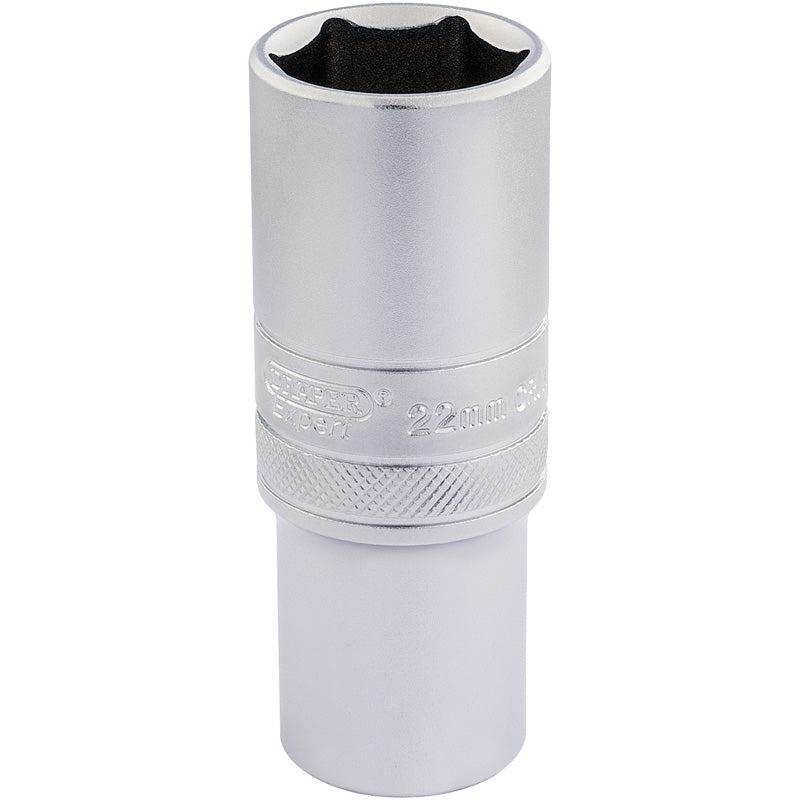 Draper Tools 1/2 Square Drive 6 Point Metric Deep Socket (22mm) DRA16654