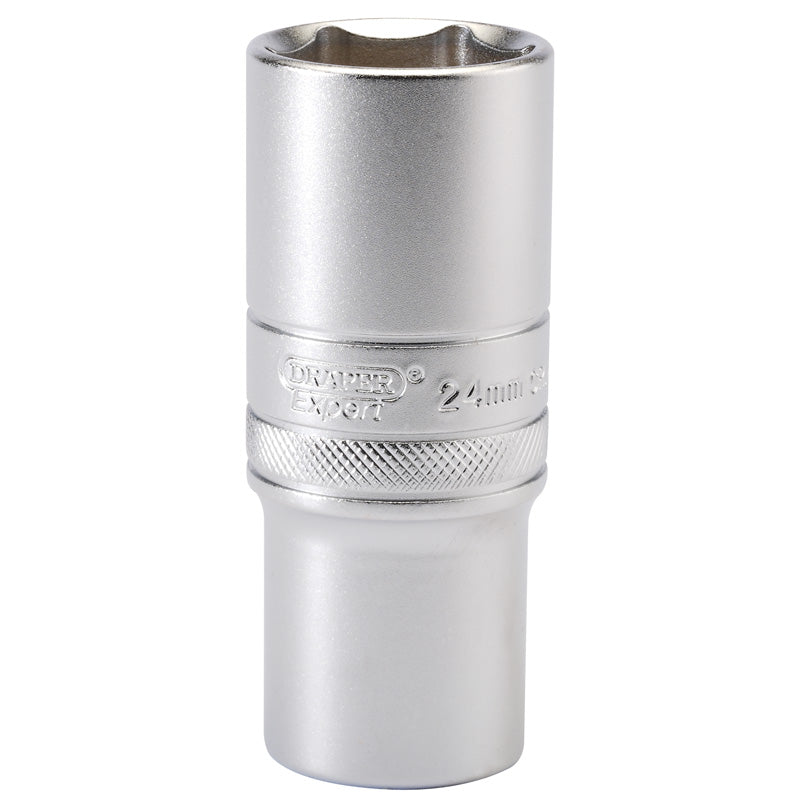 Draper Tools 1/2 Square Drive 6 Point Metric Deep Socket (24mm) DRA16655