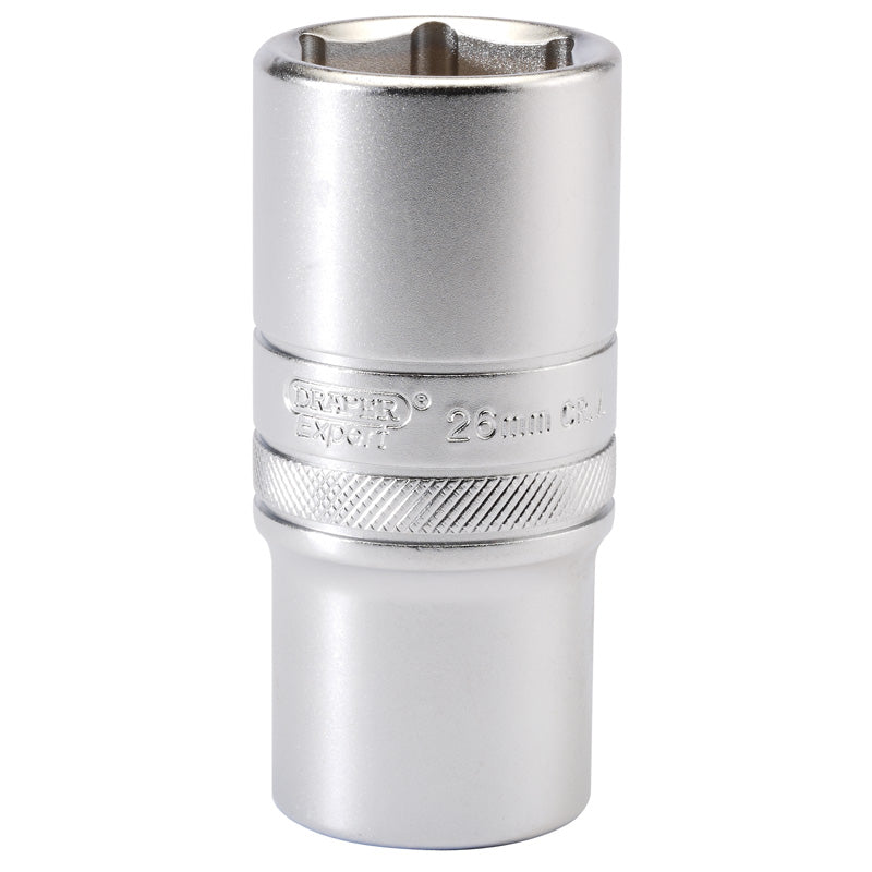 Draper Tools 1/2 Square Drive 6 Point Metric Deep Socket (26mm) DRA16656
