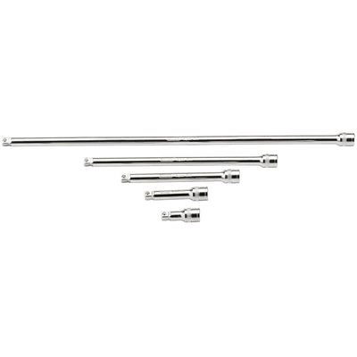 Draper Tools 3/8 Square Drive Satin Chrome Wobble Extension Bar Set (5 Piece) DRA16768