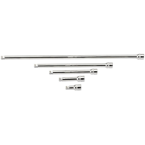 Draper Tools 3/8 Square Drive Satin Chrome Wobble Extension Bar Set (5 Piece) DRA16768