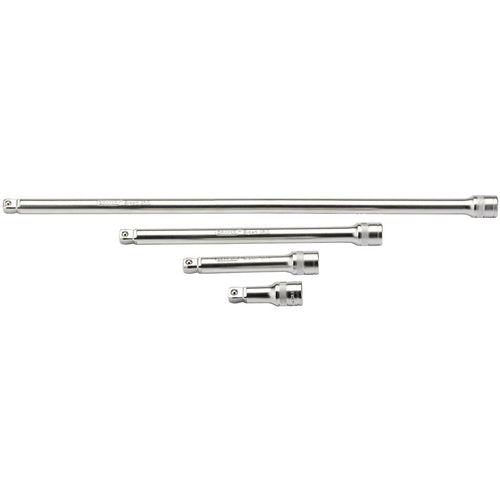 Draper Tools 1/2 Square Drive Satin Chrome Wobble Extension Bar Set (4 Piece) DRA16770