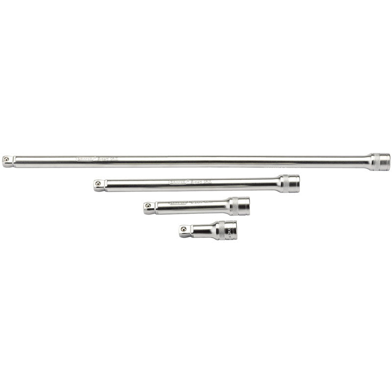Draper Tools 1/2 Square Drive Satin Chrome Wobble Extension Bar Set (4 Piece) DRA16770