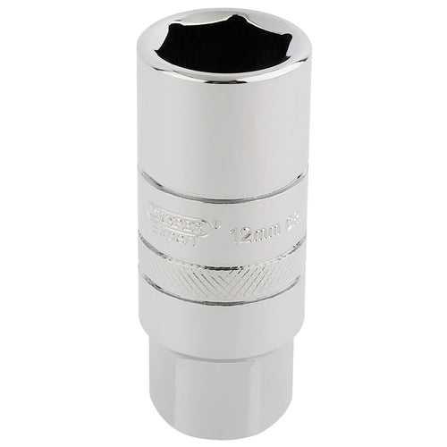 Draper Tools 3/8 Square Drive 12mm Thread 6 Point Spark Plug Socket (18mm Socket) DRA16773