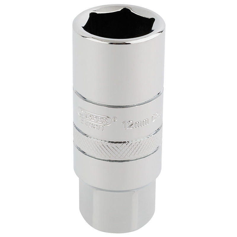 Draper Tools 3/8 Square Drive 12mm Thread 6 Point Spark Plug Socket (18mm Socket) DRA16773