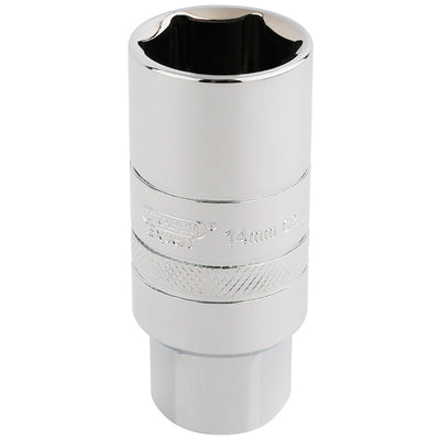 Draper Tools 3/8 Square Drive 14mm Thread 6 Point Spark Plug Socket (21mm Socket) DRA16774