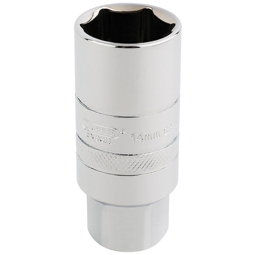 Draper Tools 3/8 Square Drive 14mm Thread 6 Point Spark Plug Socket (21mm Socket) DRA16774
