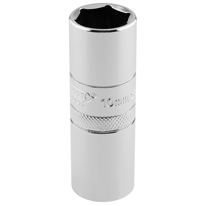 Draper Tools 1/2 Square Drive 10mm Thread 6 Point Spark Plug Socket (16mm Socket) DRA16778