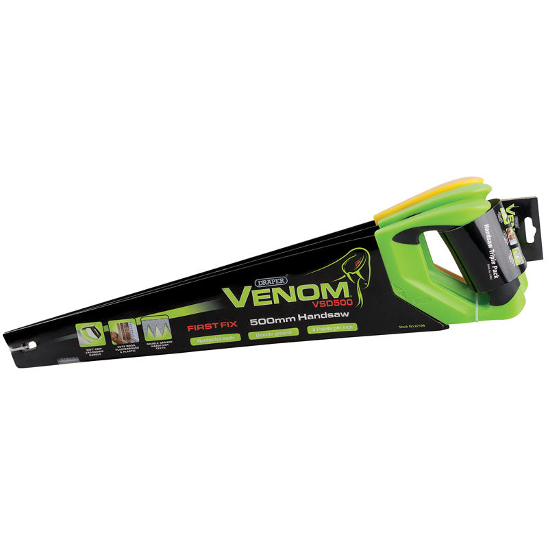 Draper Tools Draper Venom® Double Ground 500mm Handsaws (3 Piece) DRA17693