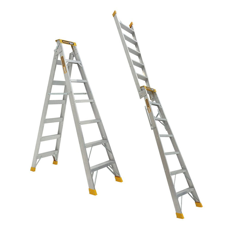 GORILLA Dual purpose (double sided) 2.1-3.9m (7-13ft) Aluminium 180kg Heavy Duty Industrial DM007-HD